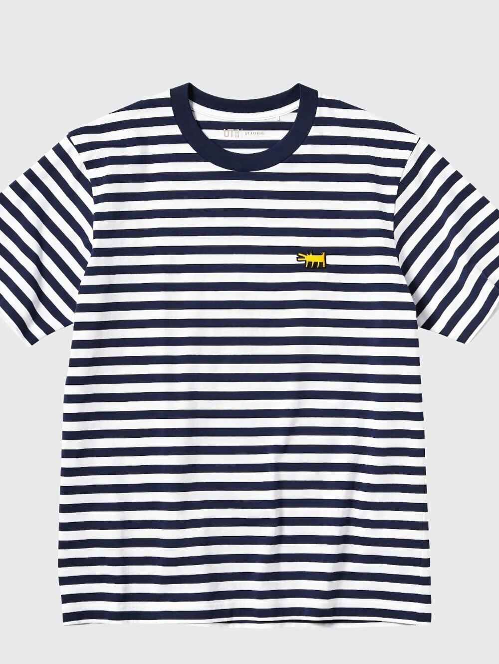 Black & White Striped Keith Haring Tee, M, For Men Or Women, Uniqlo
